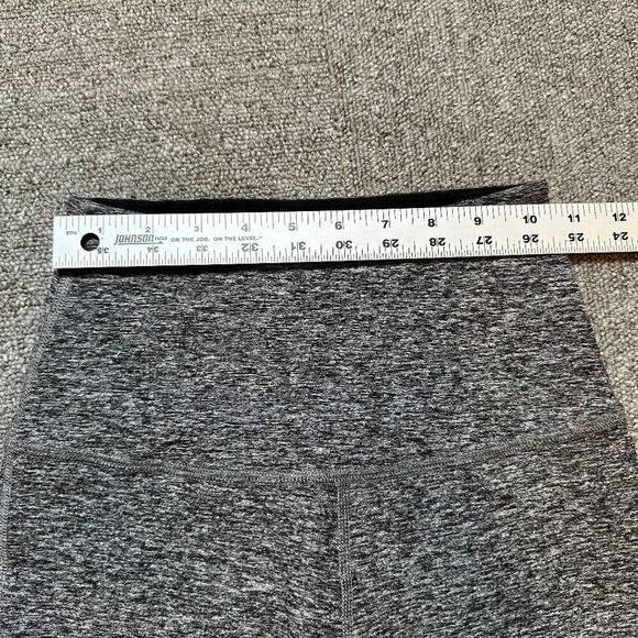 Beyond Yoga Gray Heathered Spacedye Essential Gather Scruched Ruched Leggings S - Picture 3 of 5